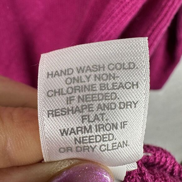 J.Jill Sweater Women MP Pink Linen Blend V-Neck 1/2 Sleeve Pocket Lightweight - Picture 7 of 11